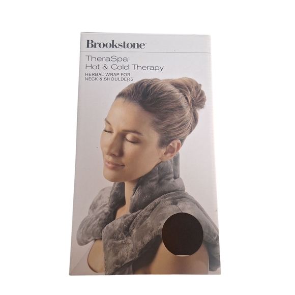 Brookstone Other - Brookstone TheraSpa Herbal Neck Wrap - Soft Gray